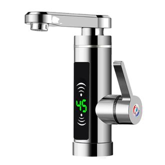 OEM Grifo De Lavabo De Ba&ntilde;o, Calentamiento R&aacute;pido, Pantalla Digital De Temperatura, Color Plata