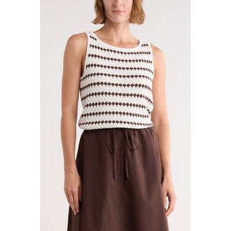 Halogen Stripe Sweater Tank in New Ivory at Nordstrom Rack, Size X-Large