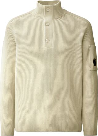 C.P. Company Full Rib Cotton Lens Crewneck Sweater