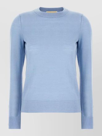 Michael Kors wool sweater crew neck button front long sleeves