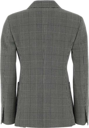 Max Mara Womens Embroidered Wool Accordo Blazer Blu Marino-Bianco Giacche E Gilet Marino/bianco Jacket