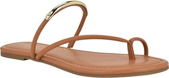Calvin Klein Bienna Toe Loop Sandal in Medium Brown at Nordstrom, Size 9.5