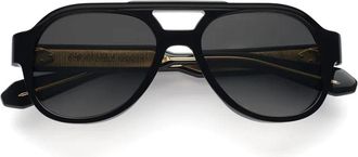 Emmanuelle Khanh Black Orion Square Sunglasses