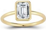 Glaze Jewelry Emerald Cut Moissanite Solitaire Ring in Gold at Nordstrom Rack, Size 6