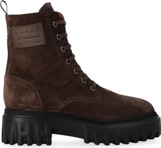 Hogan Botas con cordones H700 - Shoes - Mujer - Marr&oacute;n - 38 1/2 EU