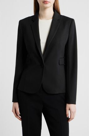 BOSS Jia Slim Fit Jacket in Black at Nordstrom, Size 12