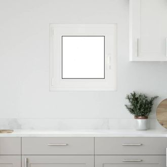 Berkfield Home Basement Window RISOR 60x60 cm Tilt&Turn DIN Left White