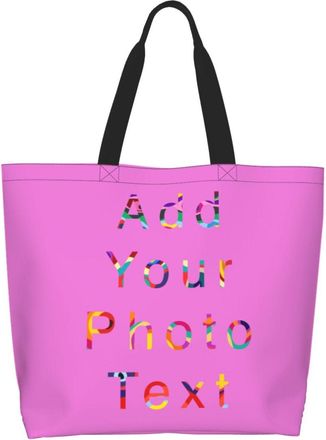 Generic pink shopping bag tote bags shoulder handbag for men women