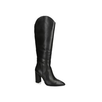 Steve Madden Womens Leather Bixby Black Boots - Size UK 5