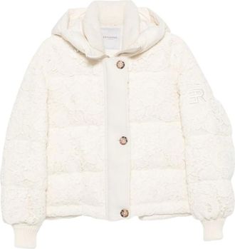 Ermanno Scervino Chaqueta Acolchada con Detalle de Encaje - Jackets - Mujer - Blanco - S