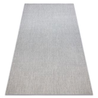 RugsX Rugsx - Alfombra De Cuerda Sisal Flat 48663/037 Uniforme Plateado Grey 160x230 Cm