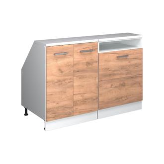 Vicco Conjunto De Armarios Para Techo Inclinado Rion, Roble Dorado, 120 Cm Lote De 2 Carcasas De Armario 60 Cm De Profundidad, Vicco