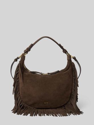 Abro Abro Handtasche aus Leder mit Fransen Modell NANA in Dunkelbraun, Gr&ouml;&szlig;e 1