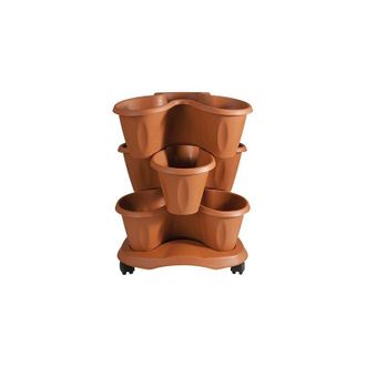 Bama Florero Tr&eacute;bol Con Platillo Terracota 30015