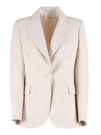 P.A.R.O.S.H. Single Breasted Structured Shoulder Blazer