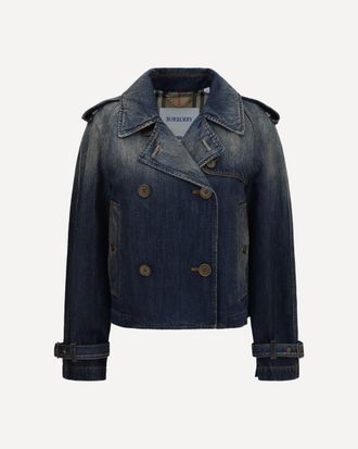 Burberry Cropped double-breasted denim Jacket Female 10