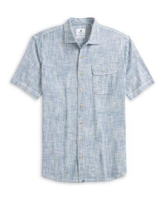 Johnnie-O Mens Ennis Gauzy Shirt In Indigo