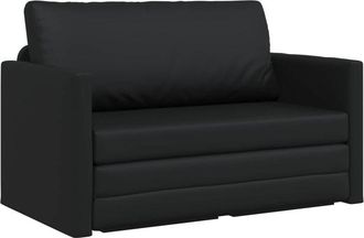 vidaXL Folding Sofa Bed Black 124 x 71 x 78 cm PVC vidaXL