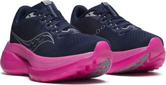 Saucony Womens Endorphin Trainer Sneakers In Navy/fuschia
