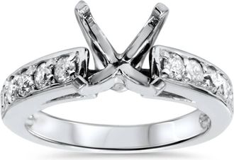 Pompeii3 1/2ct Diamond Semi Mount Ring 14K White Gold