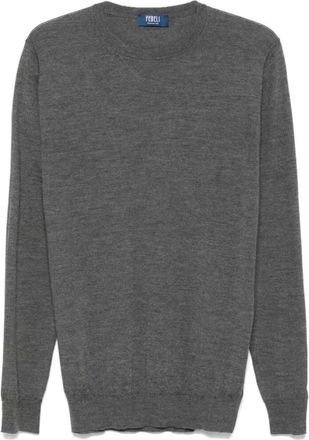 Fedeli Heren, Truien, Grijs, Maat: 3XL Zijde