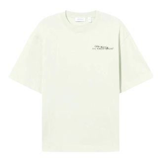 Off-white T-Shirts, male, Green, Size: XL Logo T-shirt