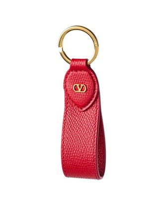 Valentino Vlogo Signature Leather Key Chain