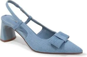 Berness Block Heel Slingback Sandal in Denim at Nordstrom Rack, Size 8.5