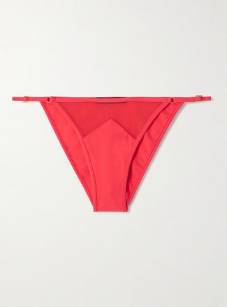 Kiki De Montparnasse Slip Bikini Con Finiture In Mesh Peep Show - Arancione