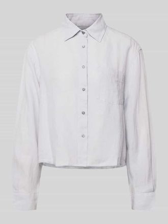 Marc O'Polo Relaxed Fit Hemdbluse aus reinem Leinen in Hellblau, Gr&ouml;&szlig;e 34