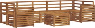 vidaXL Conjunto De Sof&aacute;s De Exterior 8 Uds. Natural Vidaxl