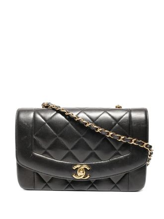 Chanel 1994-1996 Diana schoudertas met kettinghengsel - Zwart