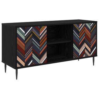 vidaXL Mueble De Tv Ommen 102 X 33 X 51 Cm Roble Negro Vidaxl