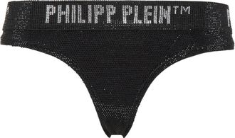 Philipp Plein Thong Stones - Dames - Onderbroek - Zwart - M - Katoen - Ondergoed
