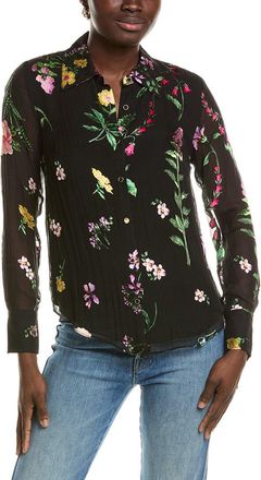 Elie Tahari The Janice Silk-Blend Blouse