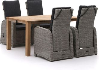 Intenso Furniture Intenso Umbria/ROUGH-S 160cm dining tuinset 5-delig verstelbaar