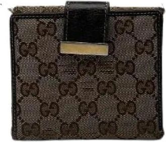 Gucci Pre-owned Wallets, female, Brown, Size: ONE SIZE Pre-owned Leather Wallet