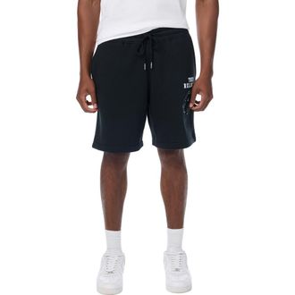 True Religion Buddha Logo Fleece Shorts in Jet Black at Nordstrom, Size Xxx-Large