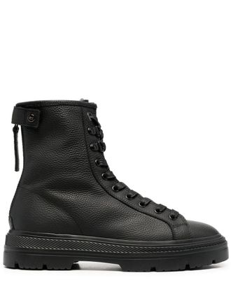Woolrich rear zip fastening boots - women - Calf Leather/Rubber/Sheep Skin/Shearling - 37.5 - Black