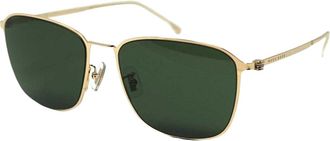 HUGO BOSS Vierkante zonnebril heren (Groen/Goud)