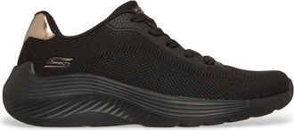 Skechers Womens BOBS Squad Waves Current Look Trainers, Black, 8 UK