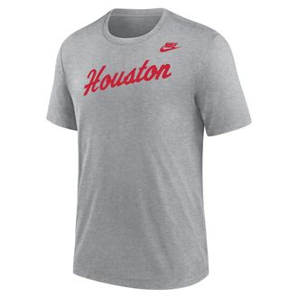 Nike Houston Cougars Nike Mens Football Tri-Blend T-Shirt in Grey | M21372P396UNHO-DGH