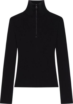 Courrèges Top in lana - Nero