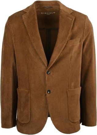 Circolo 1901 Jassen, Heren, Bruin, 2Xl, Katoen, Blazer van fluweel