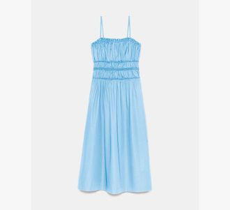 Kate Spade New York Smocked Strapless Midi Dress