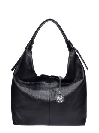 Roberta M Zwart Rundleer Tas