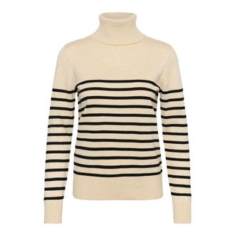 Saint Tropez MilaSZ St. Rollneck Pullover - Dames - Truien - Beige - Maat: S