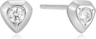 Ania Haie Sparkling Shield Stud Earrings in Silver at Nordstrom