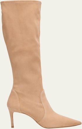 Stuart Weitzman Stuart Power Suede Stiletto Knee Boots