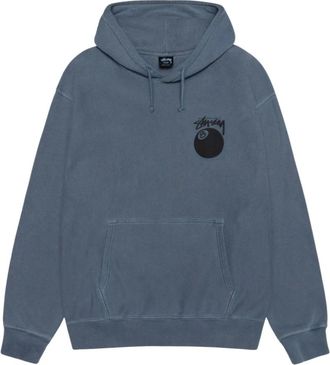 St&uuml;ssy Hoodies & sweatvesten, Heren, Blauw, S, Katoen, Oversized Pigment Dyed Hoodie